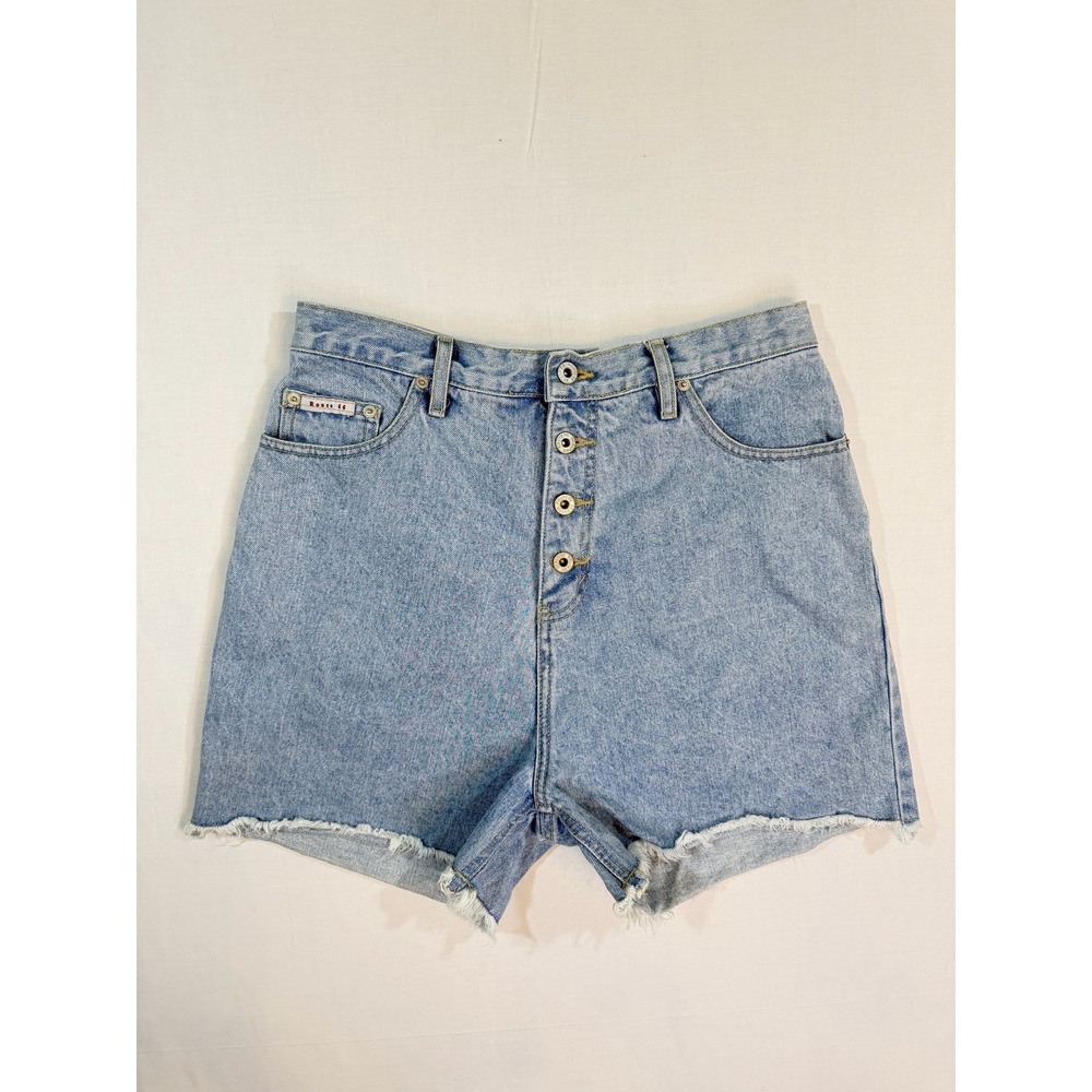 Route 66 Vintage High Waisted Button Fly Denim Cutoff Shorts Light Wash 13/14